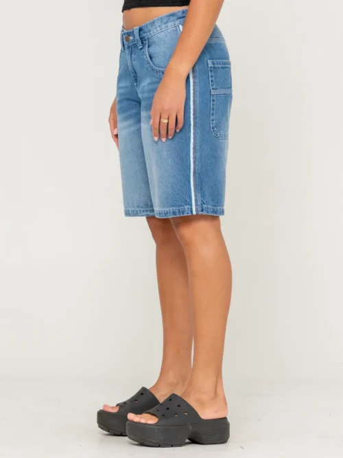Rusty Flip Mommy W Low Rise Wide Leg Denim Jort - Image 3