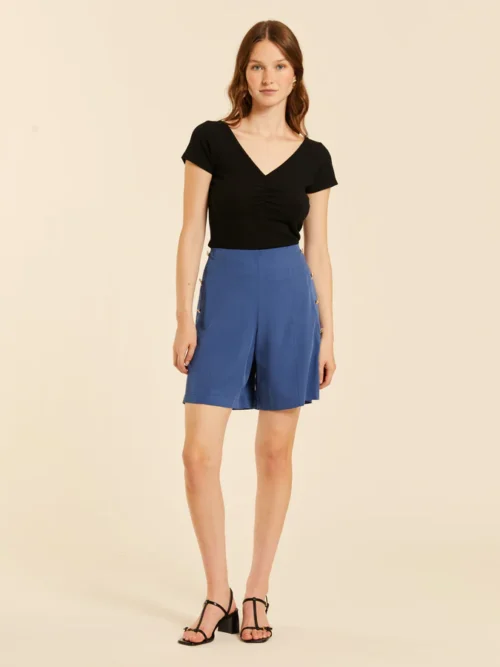 Pepaloves Blue Buttoned Shorts - Image 3