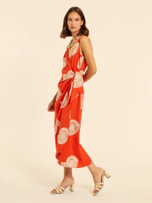Pepaloves Wrap Dress With Seashell Embroidery - Image 3