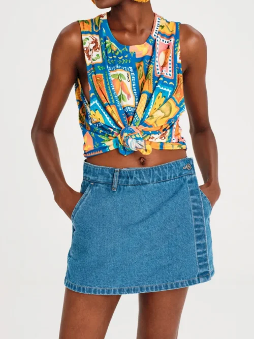 Peace & Chaos Instinct Denim Skort - Image 5