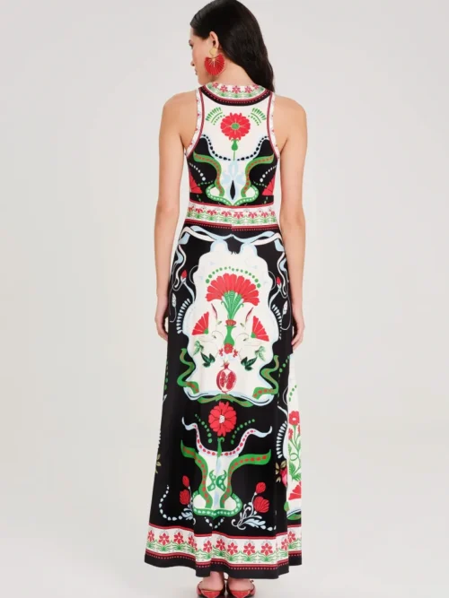 Peace & Chaos Pomegranate Long Dress - Image 3