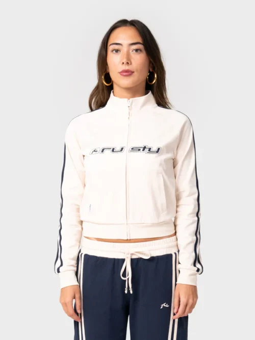 Το Maneater Fitted Zip Through Track Jacket είναι μια εφαρμοστή ζακέτα φόρμας που συνδυάζει αθλητικό χαρακτήρα με μοντέρνο στυλ.