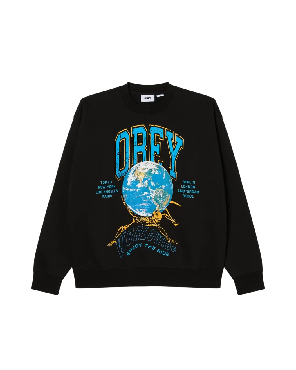 112864431_BLK_1_e71fc630-fab7-4622-9f6e-8fc3fb21bdc1 Το OBEY Enjoy The Ride Crewneck είναι ένα άνετο φούτερ με κουκούλα και relaxed fit εφαρμογή, σχεδιασμένο για καθημερινές streetwear εμφανίσεις.