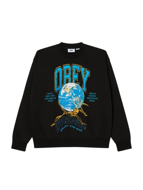 Το OBEY Enjoy The Ride Crewneck είναι ένα άνετο φούτερ με κουκούλα και relaxed fit εφαρμογή, σχεδιασμένο για καθημερινές streetwear εμφανίσεις.