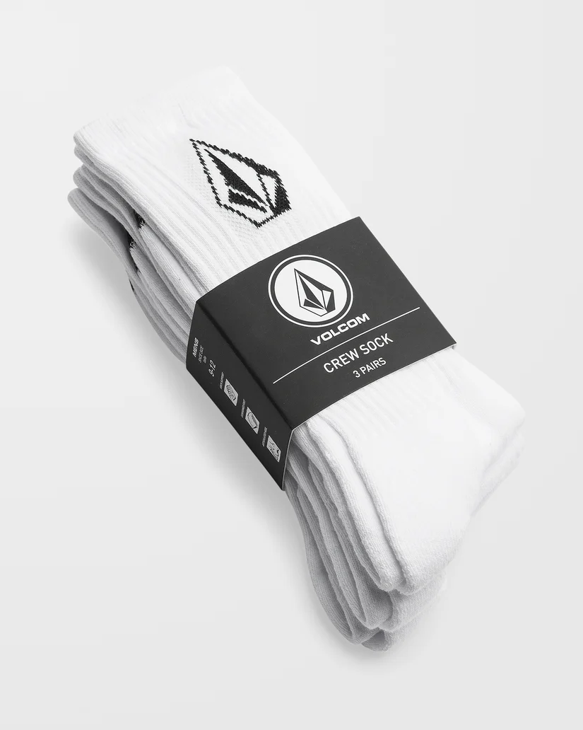 Οι Volcom Full Stone Socks 3PK είναι ένα πρακτικό σετ από 3 ζευγάρια ανδρικές κάλτσες crew, σχεδιασμένες για άνεση και σταθερή εφαρμογή στην καθημερινότητα.