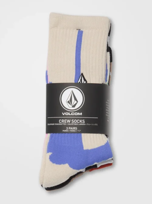 Οι Volcom Print Mixer Socks 3PK είναι ένα σετ από 3 ζευγάρια ανδρικές ψηλές crew κάλτσες, σχεδιασμένες για άνεση και σταθερή εφαρμογή