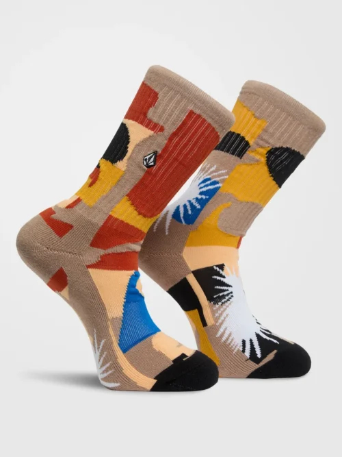 Οι Volcom Print Mixer Socks 3PK είναι ένα σετ από 3 ζευγάρια ανδρικές ψηλές crew κάλτσες, σχεδιασμένες για άνεση και σταθερή εφαρμογή
