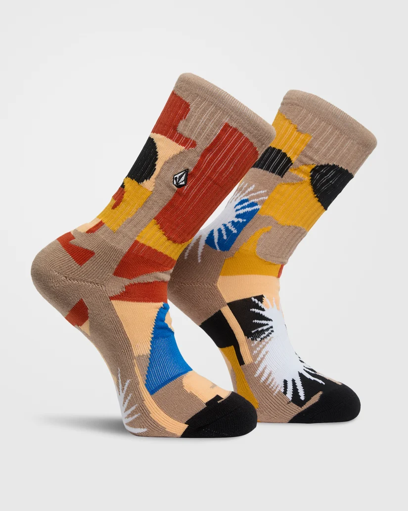 Οι Volcom Print Mixer Socks 3PK είναι ένα σετ από 3 ζευγάρια ανδρικές ψηλές crew κάλτσες, σχεδιασμένες για άνεση και σταθερή εφαρμογή