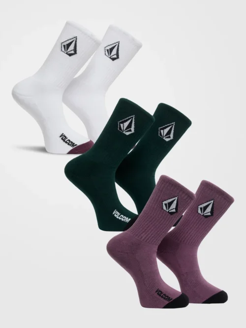 Οι Volcom Full Stone Mix Socks 3PK είναι ένα πρακτικό σετ από 3 ζευγάρια ανδρικές ψηλές crew κάλτσες, ιδανικές για καθημερινή χρήση.