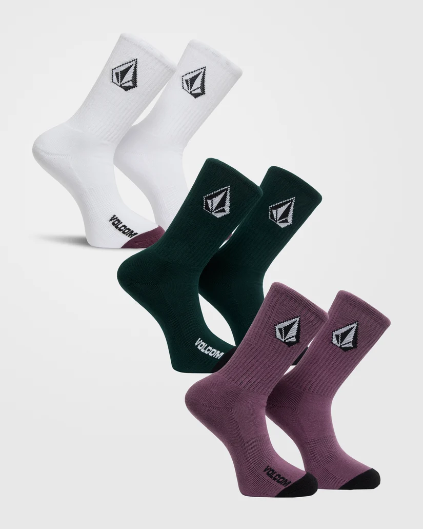 Οι Volcom Full Stone Mix Socks 3PK είναι ένα πρακτικό σετ από 3 ζευγάρια ανδρικές ψηλές crew κάλτσες, ιδανικές για καθημερινή χρήση.