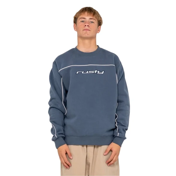 Rusty-Trigger-Crew-Fleece-AtlanticBlue-1_600x Το Rusty Trigger Crew Fleece είναι ένα ζεστό και άνετο φούτερ που ταιριάζει ιδανικά στις πιο δροσερές ημέρες. Η βαριά σύνθεση από βαμβάκι και polyester προσφέρει ζεστασιά και άνεση, χωρίς να προσθέτει περιττό όγκο. Παράλληλα, η oversized relaxed εφαρμογή αφήνει αρκετό χώρο για ελευθερία κινήσεων και δημιουργεί ένα σύγχρονο casual look.
