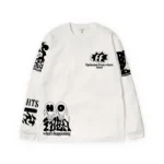 Premium ανδρικό μακρυμάνικο T-shirt της The Dudes σε λευκό χρώμα, με το χαρακτηριστικό Dark Side artwork του καλλιτέχνη McBess.
