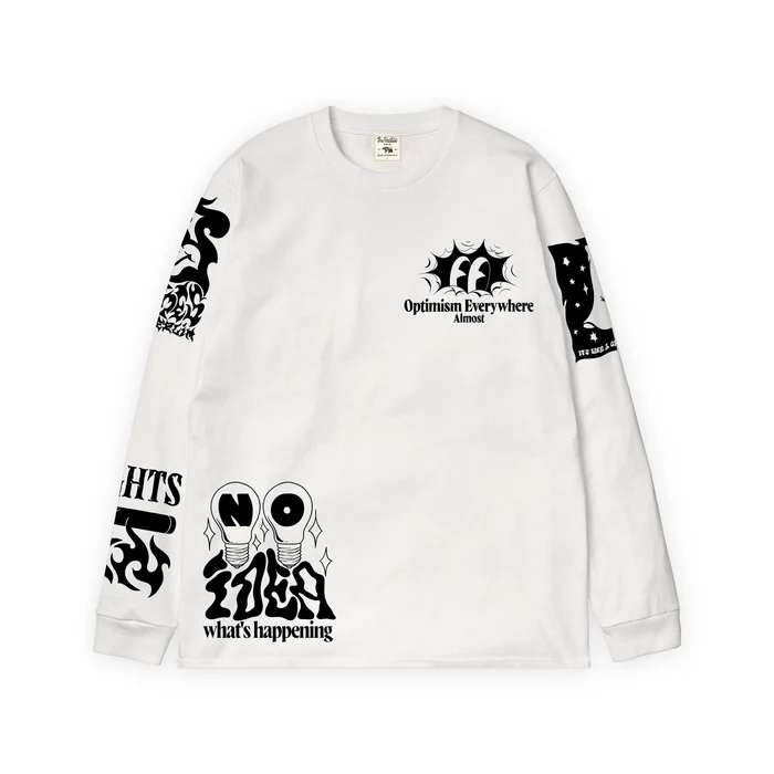 10099701dark-sideclassic-t-shirt-longsleeve-premiumwhitefrontjpg-24340 Premium ανδρικό μακρυμάνικο T-shirt της The Dudes σε λευκό χρώμα, με το χαρακτηριστικό Dark Side artwork του καλλιτέχνη McBess.