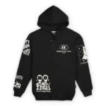 Premium μαύρο hoodie της The Dudes με το χαρακτηριστικό Dark Side artwork του καλλιτέχνη McBess.