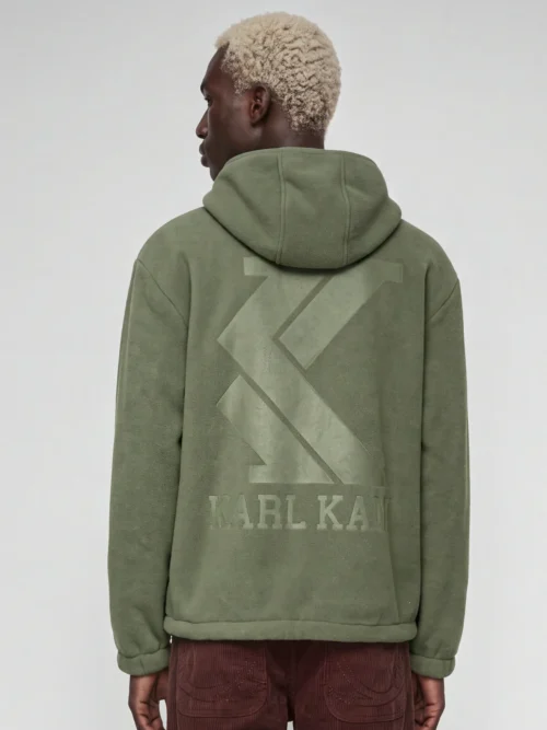 Karl Kani Teddy Fleece Hooded Jacket - Image 3