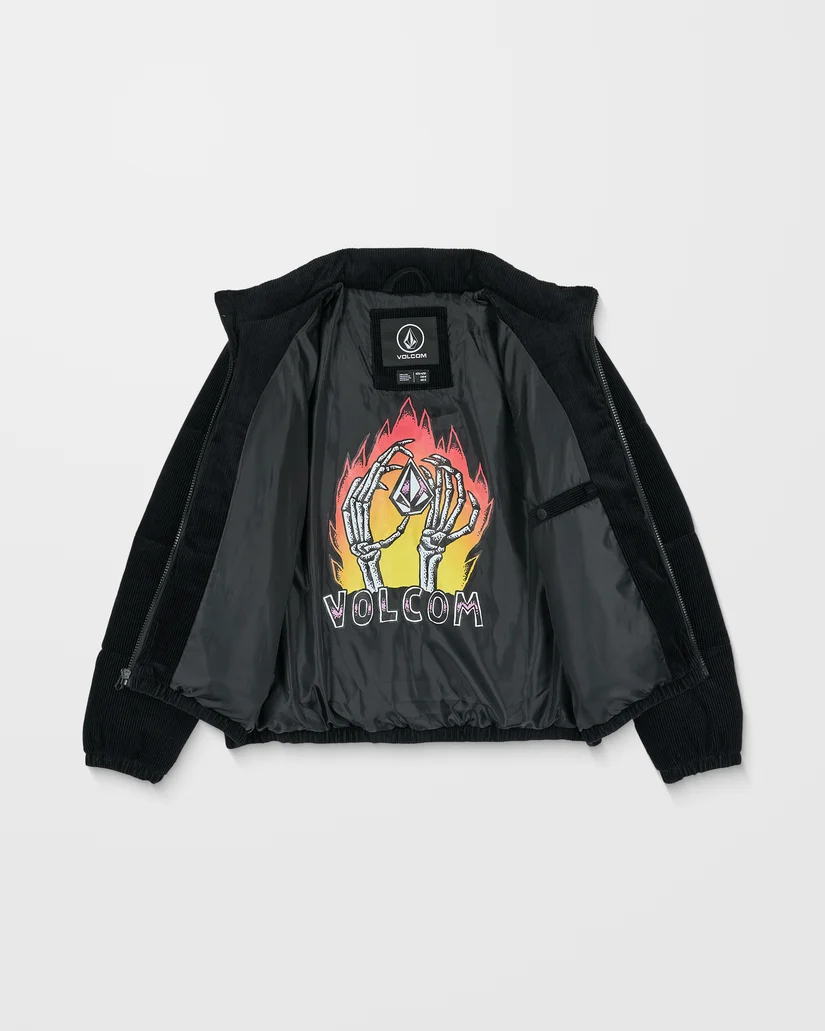 Το Volcom Walltz Corduroy Jacket είναι ένα παιδικό puffer μπουφάν από κοτλέ ύφασμα, σχεδιασμένο για ζεστασιά, άνεση και μοντέρνο καθημερινό στυλ. Διαθέτει relaxed εφαρμογή, ψηλό γιακά και μήκος μέχρι τη μέση, προσφέροντας άνεση και προστασία στις κρύες ημέρες.