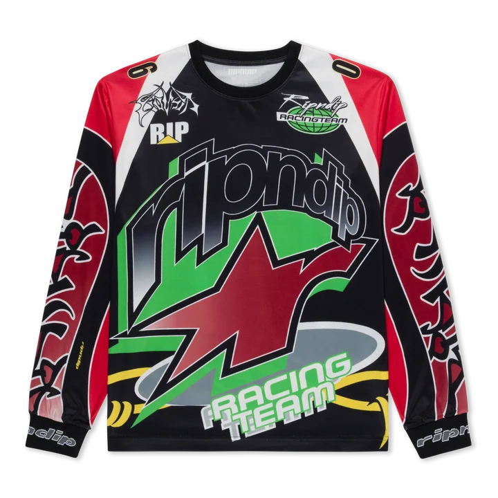 Η RIPNDIP All Star Long Sleeve Jersey συνδυάζει την αγωνιστική αισθητική των moto jerseys με τον ξεχωριστό streetwear χαρακτήρα του brand.