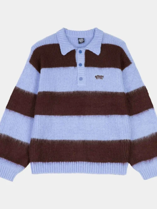 Το Groovy Stack Knit Polo της Santa Cruz είναι πλεκτή μπλούζα polo με μακριά μανίκια και άνετη, χαλαρή γραμμή (loose fit).
