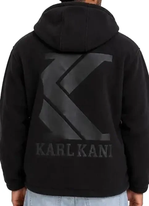 Karl Kani Teddy Fleece Hooded Jacket - Image 3