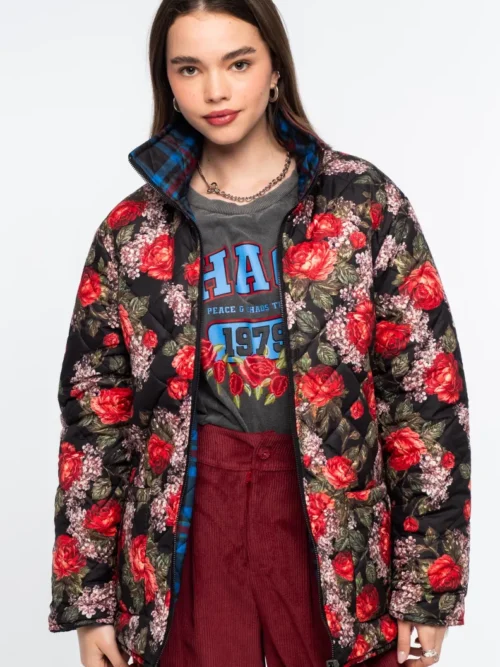 Peace & Chaos Fairytale & Preppy Puffer Jacket - Image 3